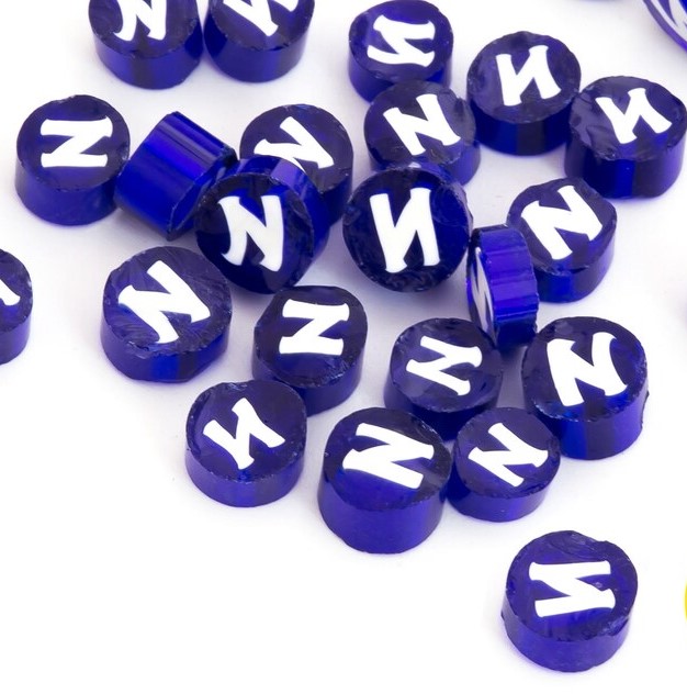 Assortiment de lettre - Bleu et Blanc, Par 50 g