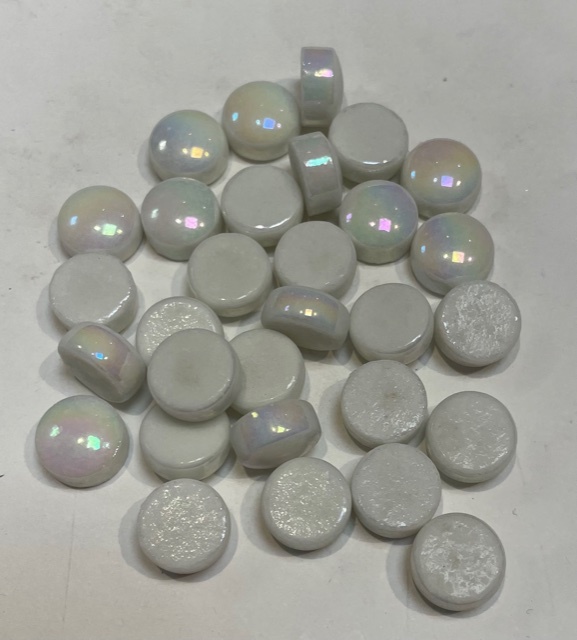 Drop Indescent 12 mm - Blanc Irisé, Par 100g