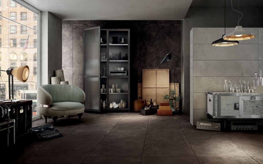 Faïence Diesel Hard Leather, 120 x 20 cm, ep. 9mm, Vendu au m², 1 Bte = 0.96 m²
