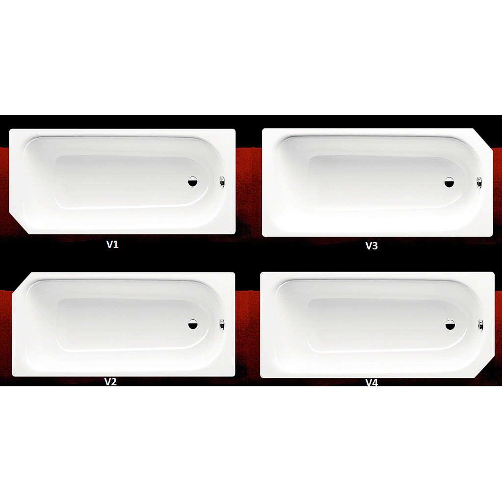 Baignoire Saniform V1-V4, Acier Émaillé