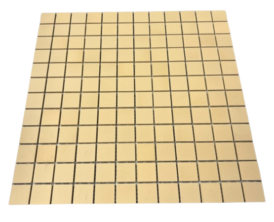 Grès Cérame 2,5 x 2,5 cm - 0105 Jaune, à la plaque