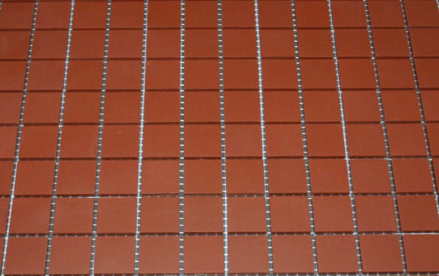 Grès Cérame 5 x 5 cm - Rouge, à la plaque 