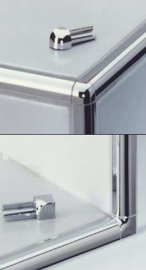 Angles pour profilé mural - Rondec-EB-ED/ID - Acier Inox. Brossé Creux