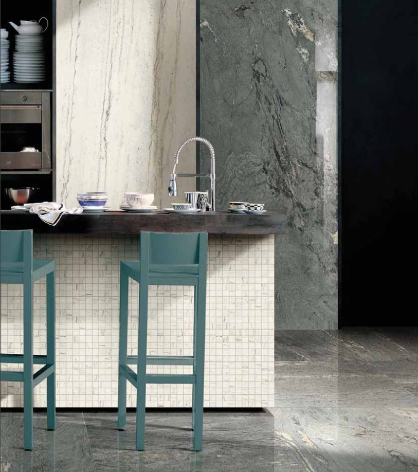 Grès Cérame, Antique Marble Mosaico Mat, 30 x 30 cm, ep. 10 mm, vendu à la pièce, 1 bte = 11 plaques