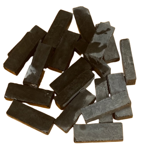 Marbre Noir - 3,8 x 1 cm, Par 100 gr