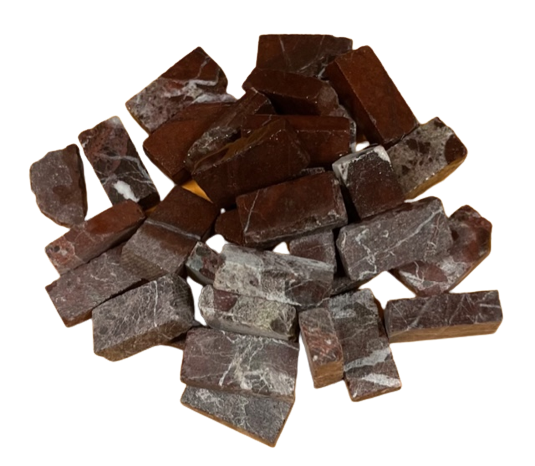 Marbre Rouge - 2,8 x 1 cm, Par 100 gr