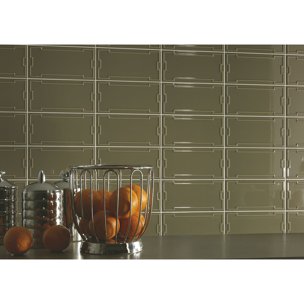 Faïence Art Déco Vector Frame, 12.5 x 25 cm, ep. 12 mm, Vendu au m², 1 Bte = 0.63 m² 