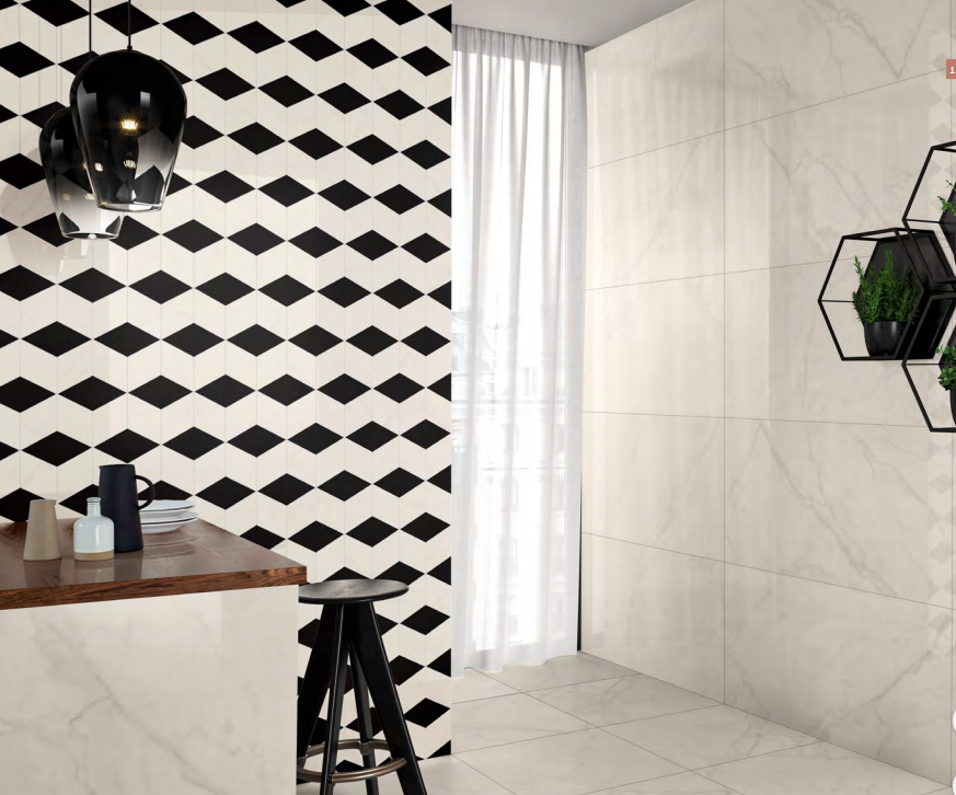 Grès Cérame Venezia Bianco, 60 x 120 cm, Vendu au m² , 1 Bte = 1.40 m²