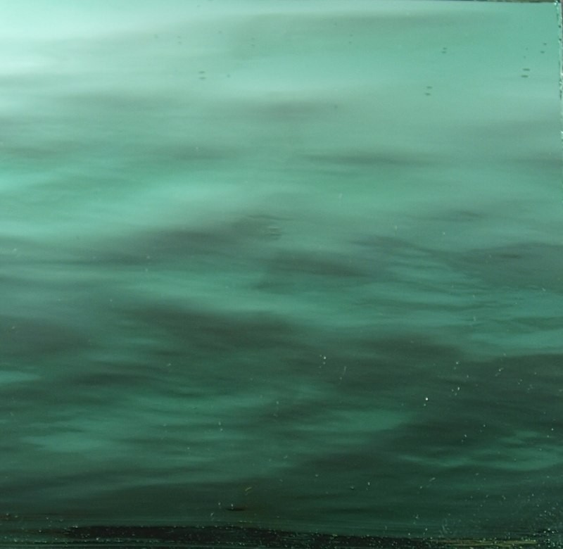 Miroir Coloré B - Vert Lagon Ondulé - 10 x 10 cm