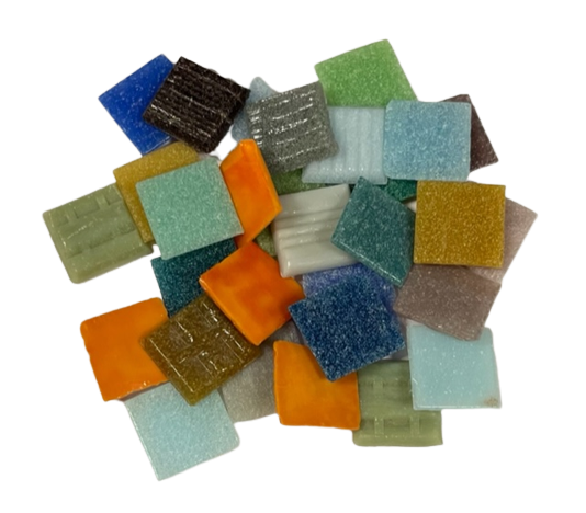 Mix Pate de Verre Douzies 2 x 2 cm - Vendu au kg