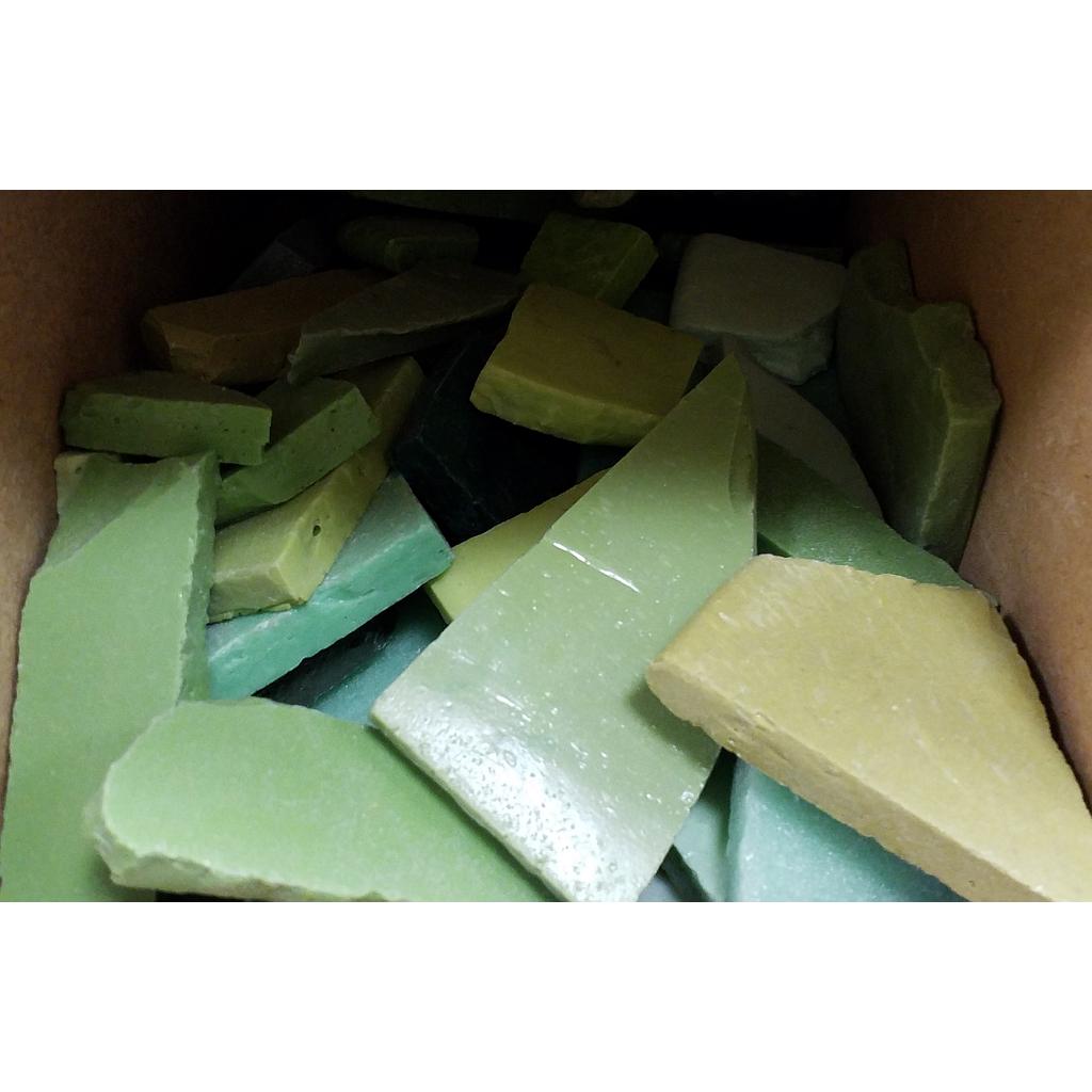 Morceaux de Dalles de Smalt Orsoni Vert, par 500g