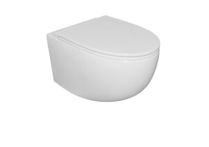 Bull - WC Suspendu avec Abattant - Rimfree - 53 x 36 x h.36 