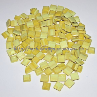 Pâte de verre 1 x 1 cm Jaune Citron n°12, par 100g