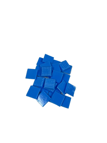 Pate de Verre Unilis 2 x 2 cm - N°128 Bleu, Par 100 gr