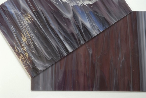 Plaque de Verre 20 x 20 cm  - Violet Nuageux n°26