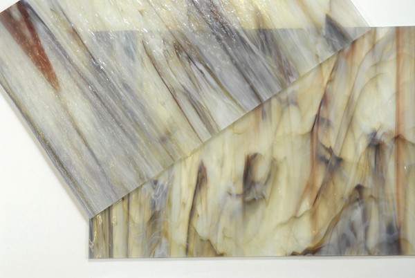 Plaque de Verre 20 x 30 cm n°31 - Perlmut Clair Rouge