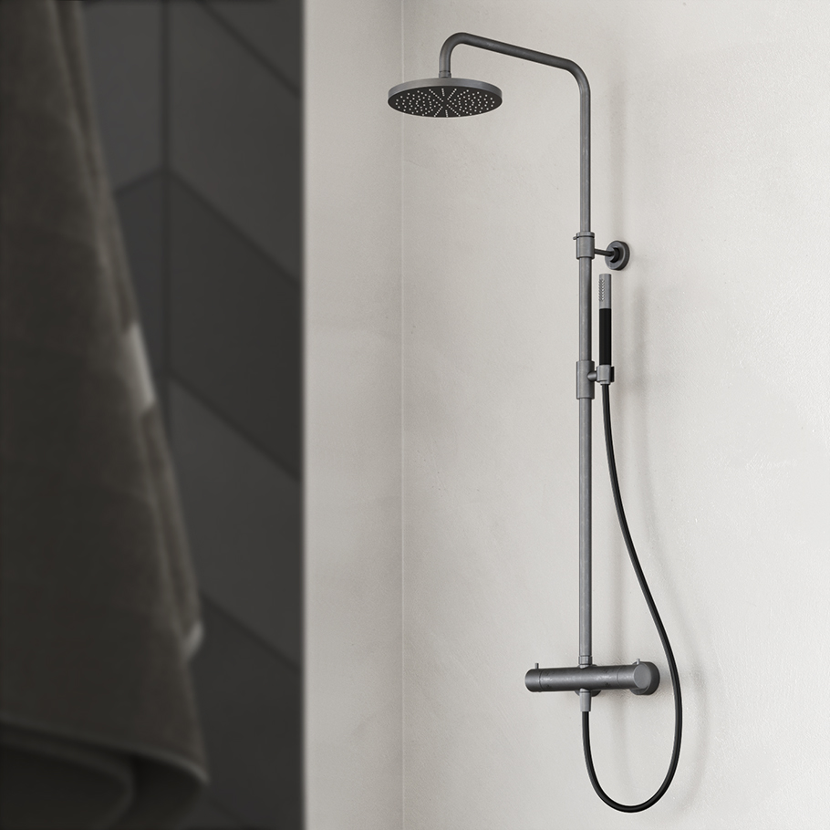 Cobber - Set Douche - Mitigeur Thermostatique - Pomme - Douchette Stick - SDS9