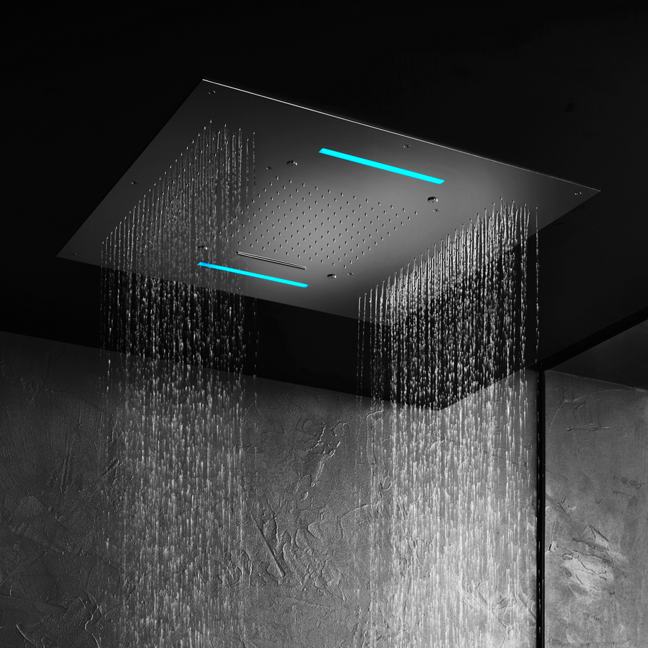 Mate - Pomme Douche - Encastré - Cascade - Vaporisation - Led - M173