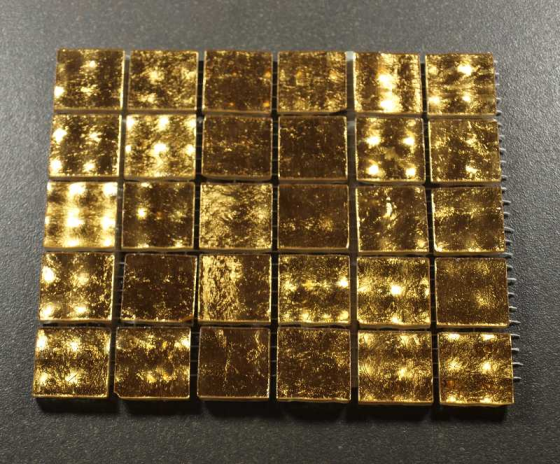 Sicis Gold Bosselé 2 x 2 cm, à la pièce