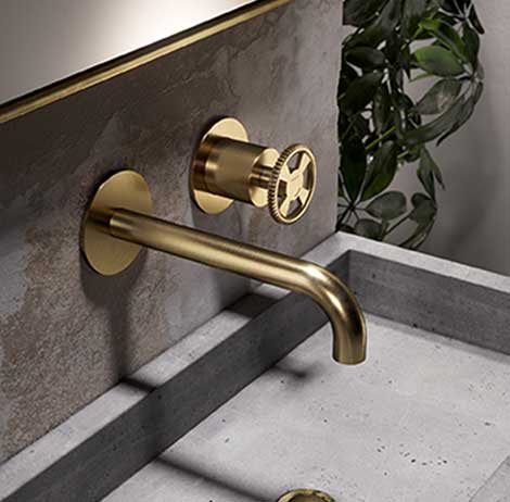 Cobber@Work - Façade Mitigeur Lavabo Encastré - Bec 18 cm - CW005EXT18