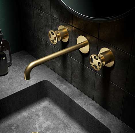 Cobber@Work - Façade Mitigeur Lavabo Encastré - Bec 25 cm - CW005TEXT25