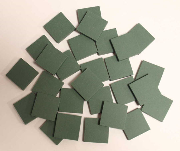 Grès Cérame 2 x 2 cm Vert Foncé, Par 100 gr