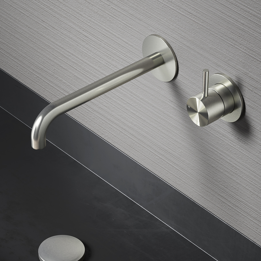 Archie - Mitigeur Lavabo - Mural - Inox 316 - AR005