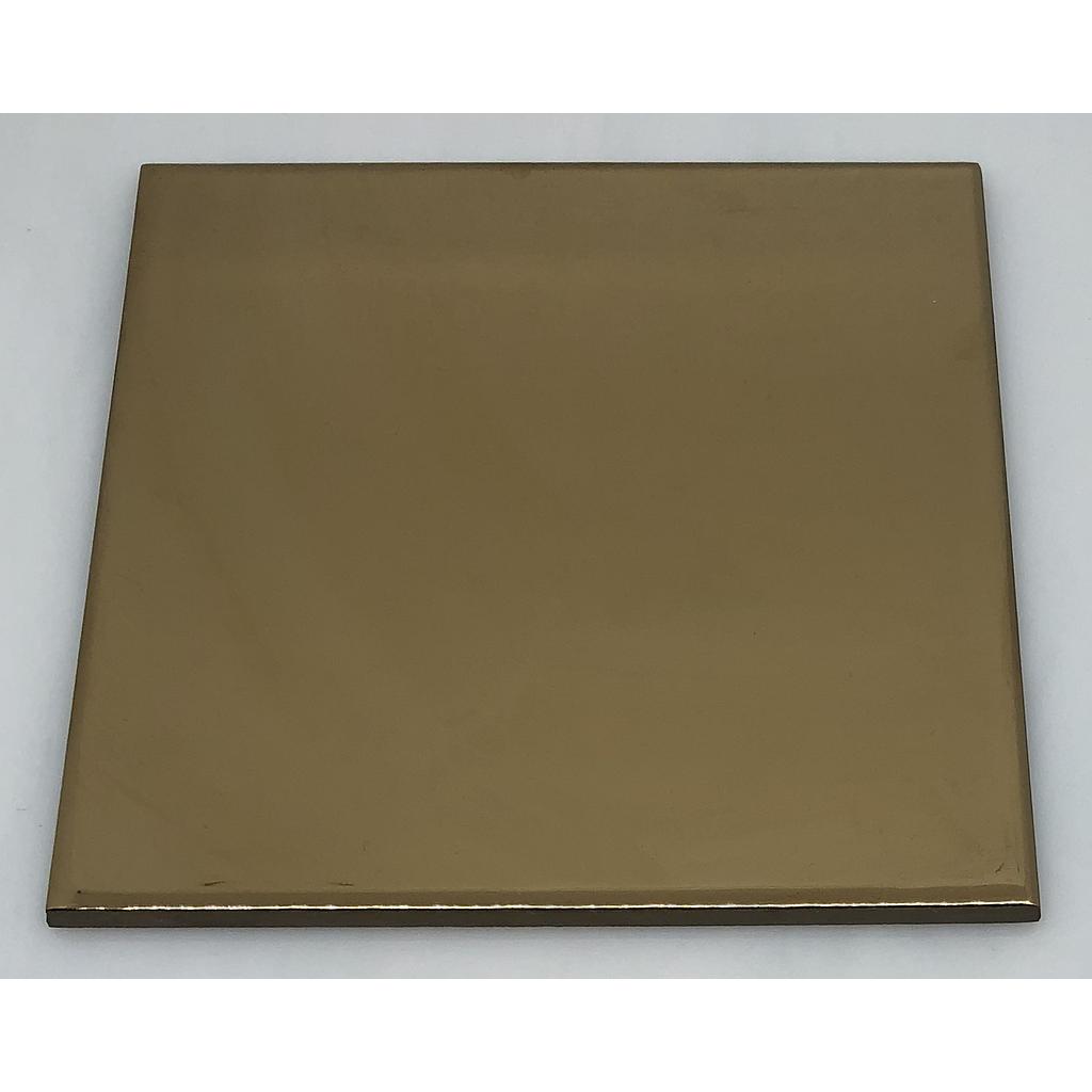 Carreaux de Faïence 15 x 15 cm Miroir Doré Uni Brillant