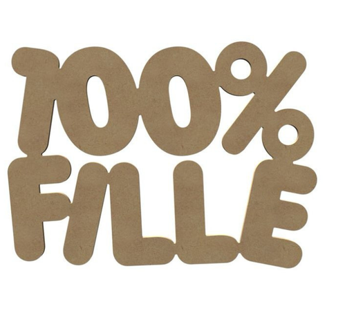 [2092] 100% Fille 33 cm x 45 cm