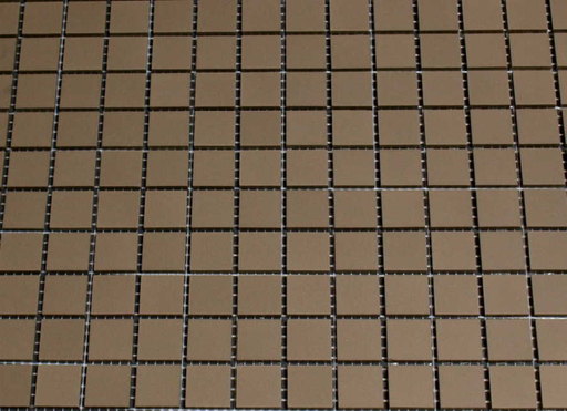 Grès Cérame 2 x 2 cm - Taupe, en plaque