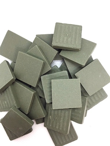Grès Cérame 2 x 2 cm - Vert Australien, Par 100 gr