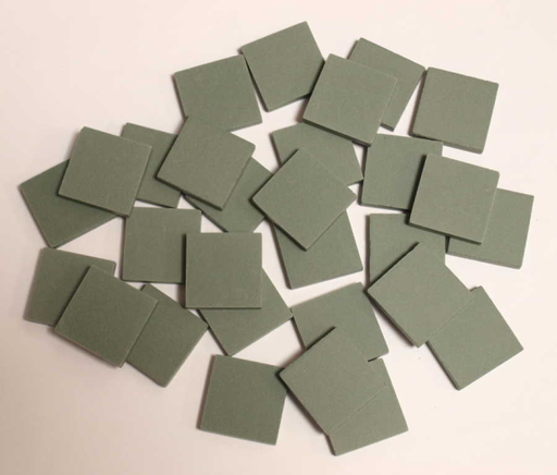 Grès Cérame 2 x 2 cm - Vert Pâle, par 100 gr