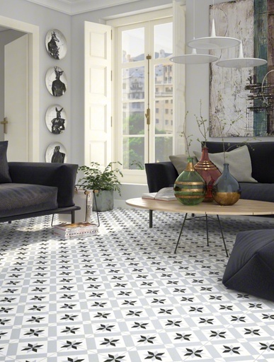 Grés Décors 1900, 20 x 20 cm, Vendu à la pièce, 1 Bte = 25 pcs = 1 m²