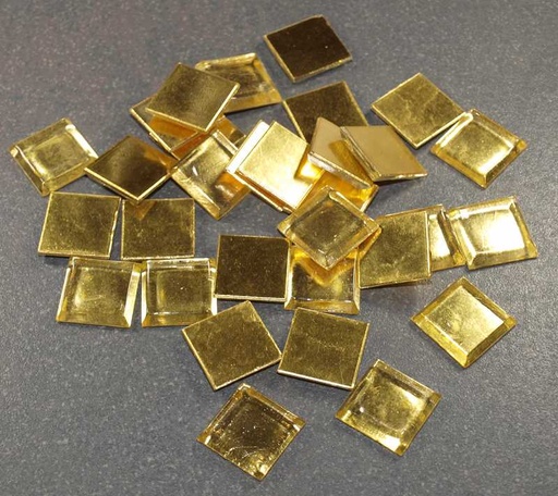 Bisazza 2 x 2 cm Or Jaune Lisse  Biseauté, à la pièce