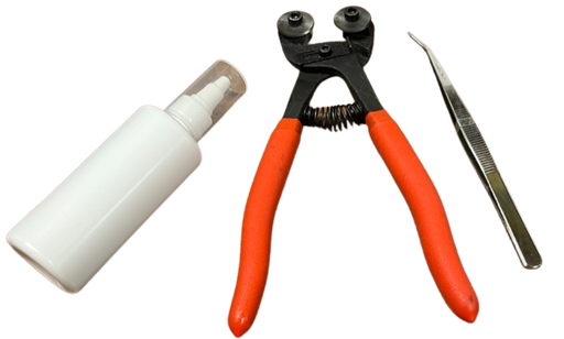 Kit outillage pour débutant ( Pince à roues, pincette, colle vinylique 100 ml )