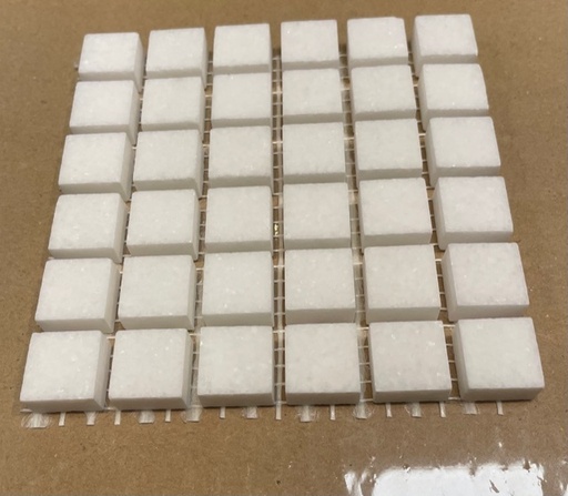 Marbre - Blanc Granit Thassos 1,5 x 1,5 cm, Par 100g