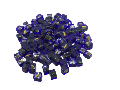 Millifiori n°25 Transparent Noir Jaune 5-6 mm, par 50g