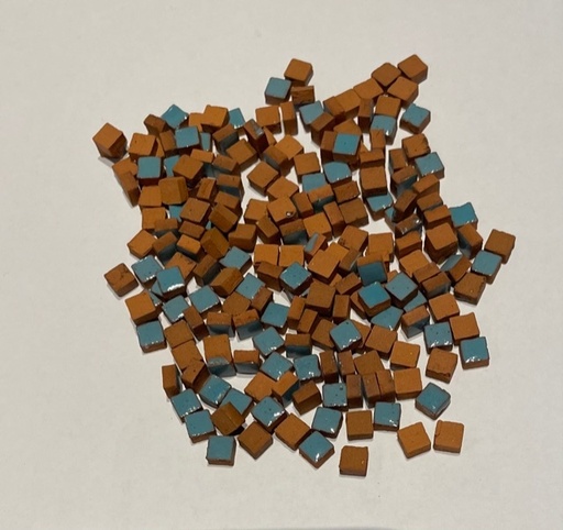 [MTC5X5TURVR] Mini Terre Cuite 5 x 5 mm Turquoise , Par 50g