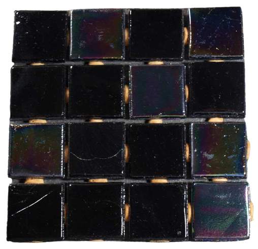 Pate de Verre Artisanale Noir 2.4 x 2.4 cm, par 100g