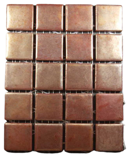 [elogy tornasol] Pate de Verre Bordeaux Irisé-Satiné  2.4 x 2.4 cm, par 100g