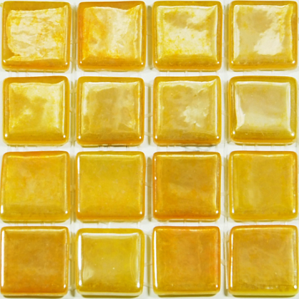 [metalico dore] Pate de verre Irisé Doré 2,4 x 2,4 cm, par 100g