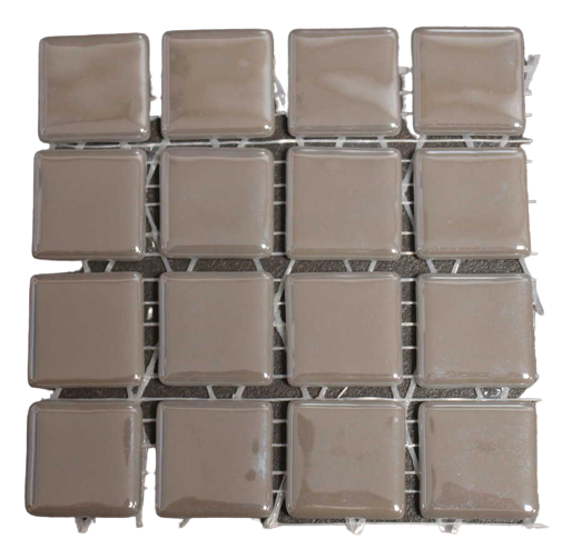 [metalico inox] Pate de verre Irisé Platine Clair 2,4 x 2,4 cm, par 100g