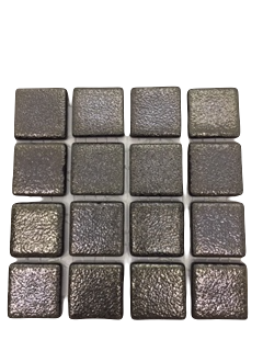[metalico plata] Pate de verre Metalis Foncé 2,4 x 2,4cm Par 100g