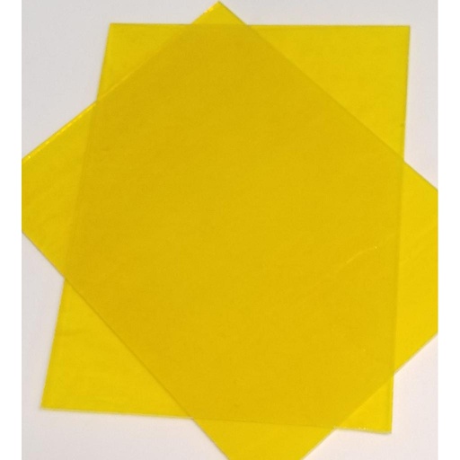 [T041-1520] Plaque de Verre 15 x 20 cm, Jaune Transparent