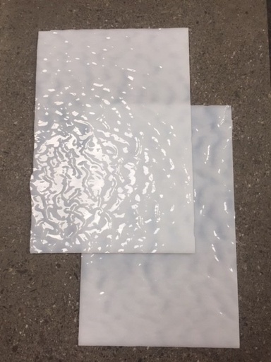 [n°59] Plaque de Verre 20 x 30 cm Blanc Opale Laiteux n°59