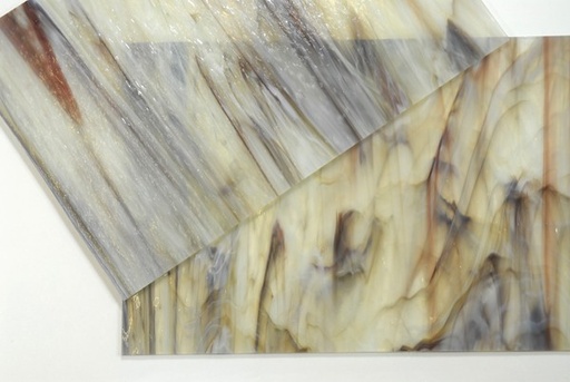 Plaque de Verre 20 x 30 cm n°31 - Perlmut Clair Rouge