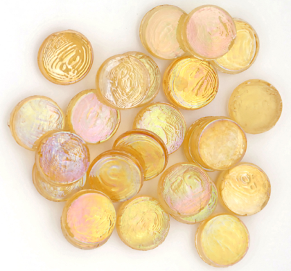 Ronds Jaune Transparent Irisé