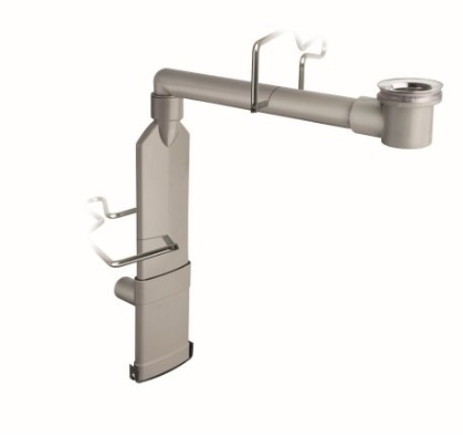 Siphon Gain de Place avec Bonde ABS - Diamètre 64 mm -  UD 152S51