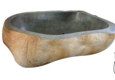 [ISVASRIV2] Vasca Riverstone - Vasque à Poser - 60-100 x 150-200 cm 