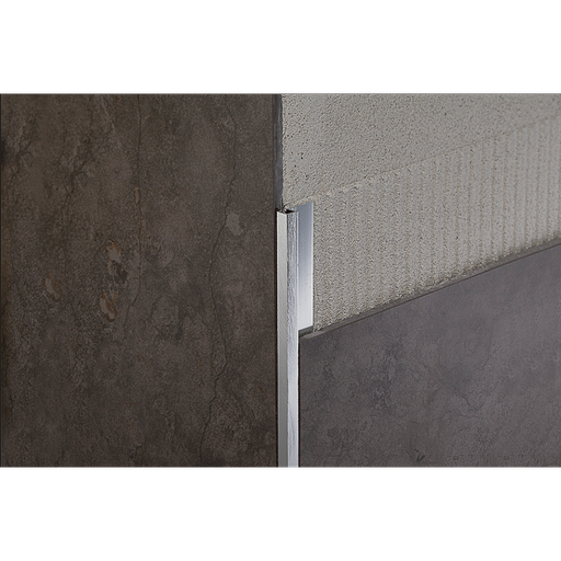 ZQAGN / - Profilé bords droits - ProAngle Q - Alu Brillant Griffé Argent - 2.70 ml